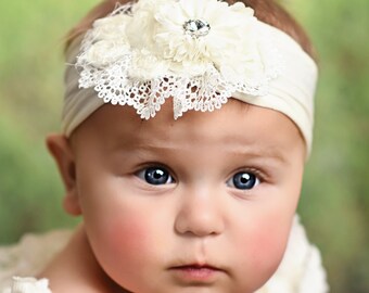 3 Pièces/ensemble Bébé Filles Joli Nœud Bandeau élastique Large Bandeau