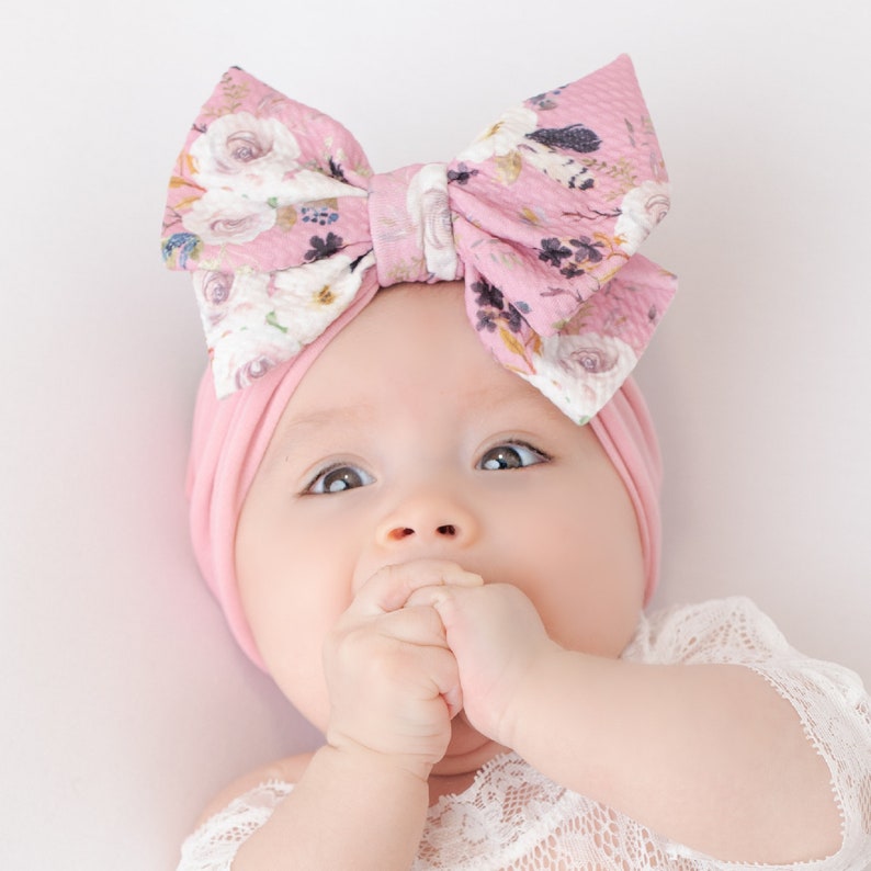 Nylon Baby Headband BIG Bow Baby Girl Headbands Large Bow Etsy