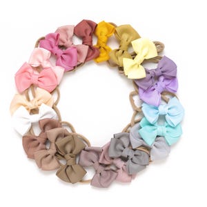 Bandeaux bébé fille, Bandeau nouveau-né, Noeuds doux pour les cheveux de bébé, Barres à cheveux pour toute-petite fille, Cadeau de baby shower, Barres pour noeud de bébé, Noeuds de noeud bébé fille