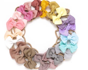 Baby Girl Headbands, Newborn Headband, Soft Baby Hair Bows, Hair Clips for Toddler Girls, Baby Shower Gift, Baby Bow Clips,  Baby Girl Bows