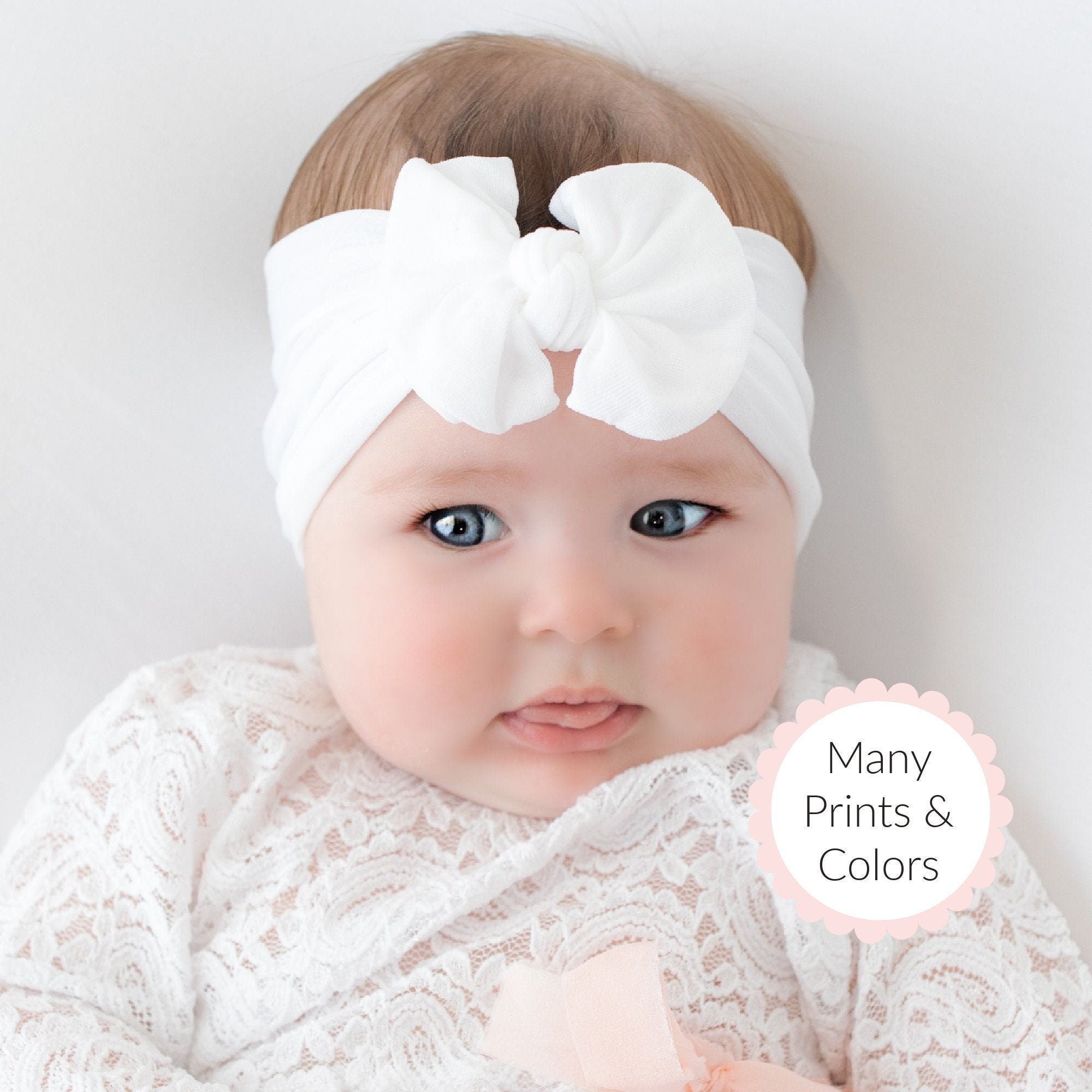 10*Handmade Newborn Baby Girls Flower Headband Infant Toddler Knot Hair Band Set 