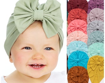 Bonnet turban bébé, turban bébé fille, turban bébé noeud, bonnet extensible bébé, bandeau turban bébé, chapeau pour bébé, turban nouveau-né, bandeaux bébé