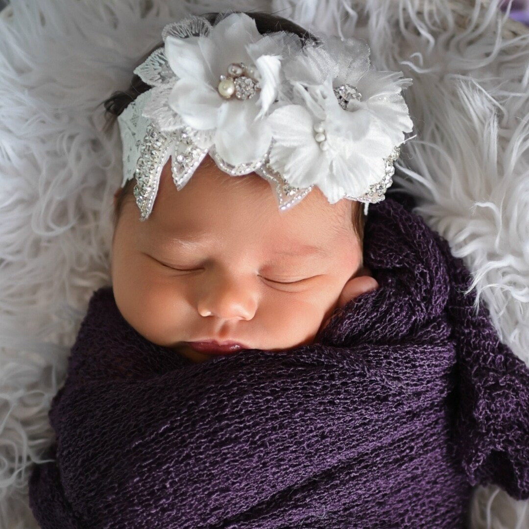 Assorted White Headbands for baby girls