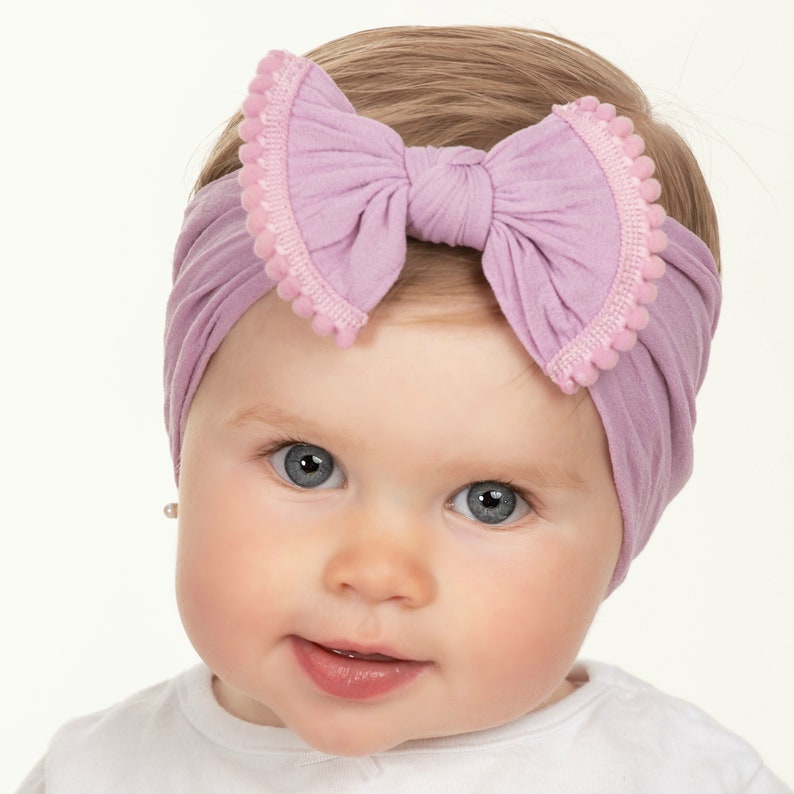 Nylon Baby Headbands One Size Fits All Baby Headband POM Etsy