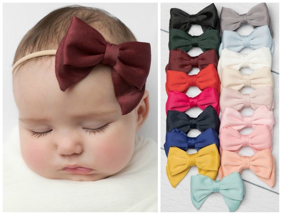 newborn headband mini bow headband baby headbands baby girl headbands baby bows infant headband baby nylon headbands nylon headbands