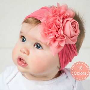 PICK Color Baby Headband, Baby Girl Bows, COUTURE Nylon Toddler Bows ...