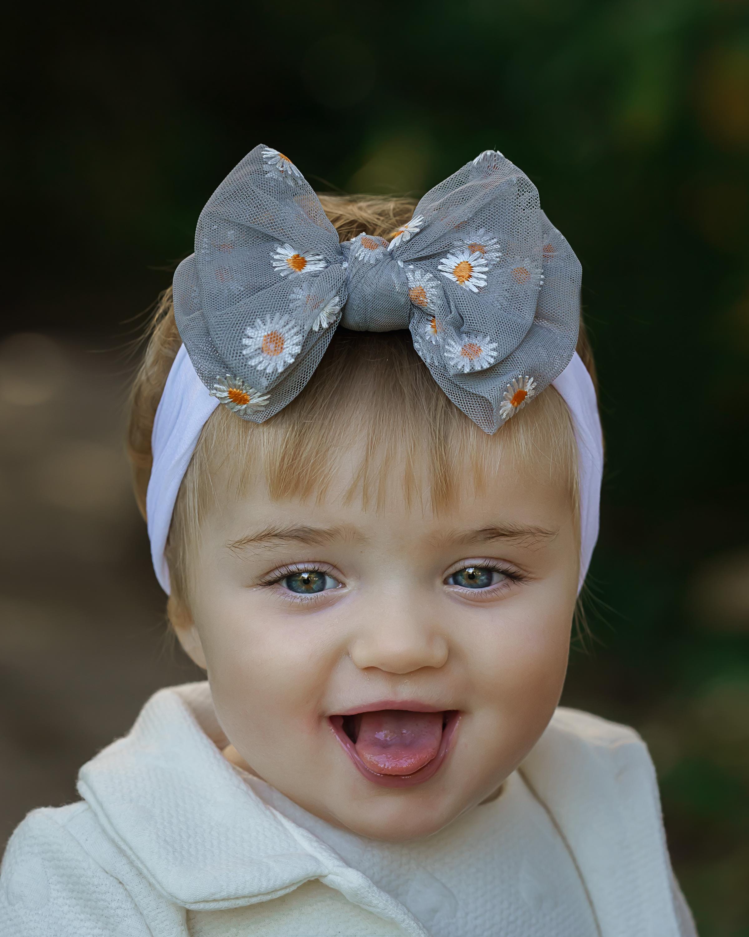 Lot De 2 Bandeaux Pour Bébé Fille - Nœud En Dentelle - Doux Et Extensible - Nouveau-né à Enfant