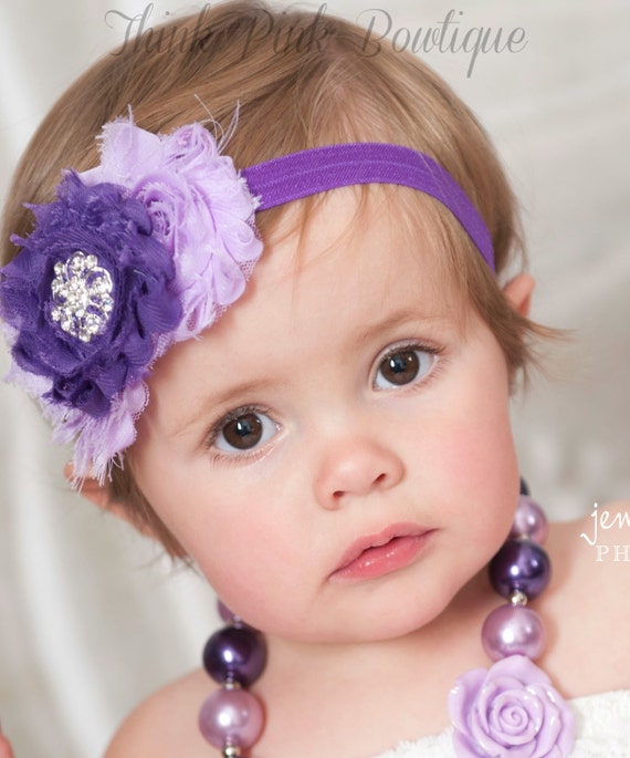 Baby headbandBaby Headbands Purple headbandlavender baby | Etsy