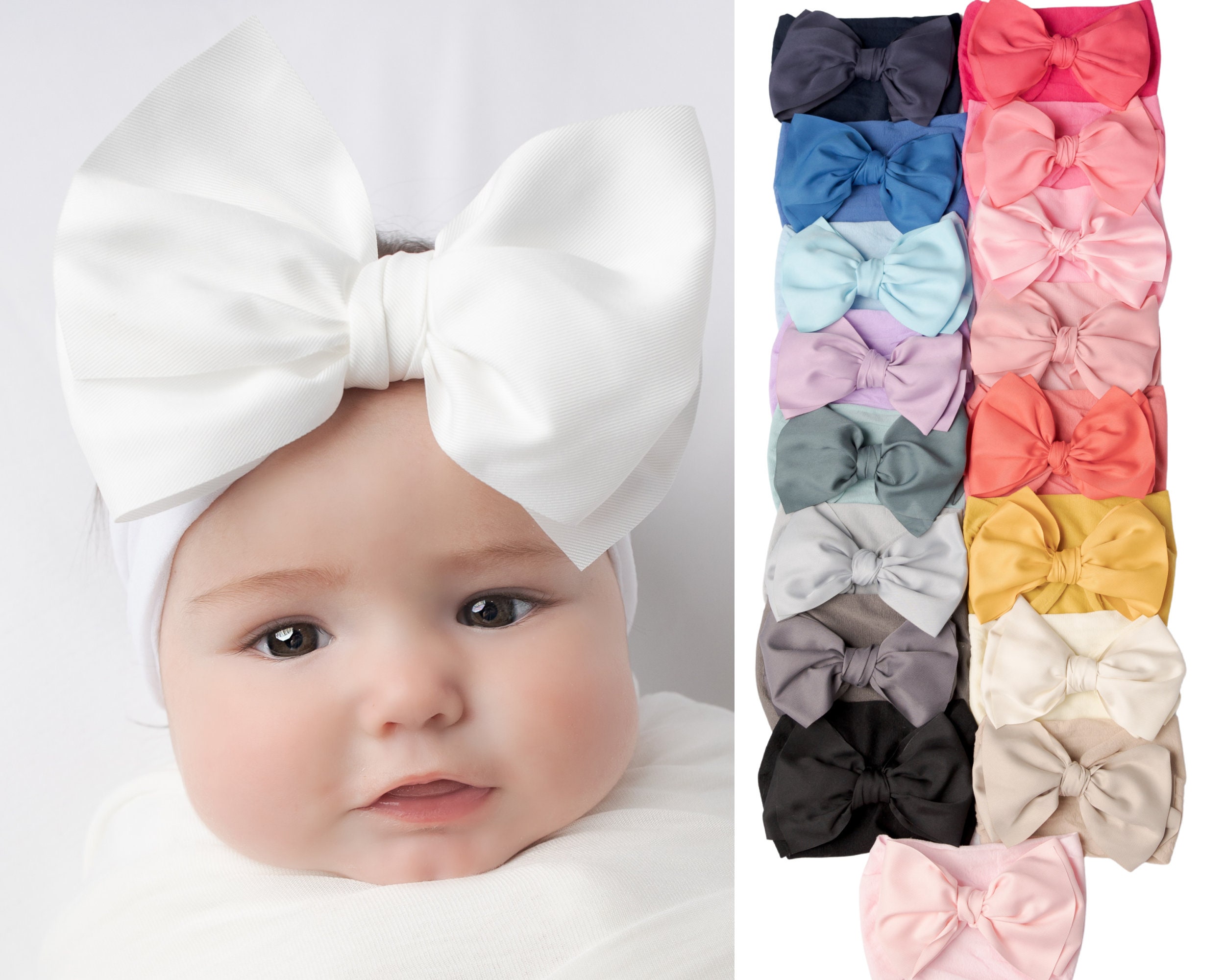 Haarband und Mütze mit Schleife PICK YOUR LOOK Strampler für Neugeborene