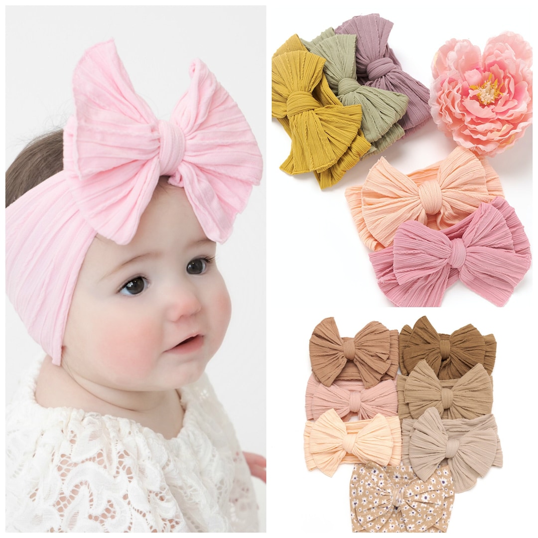 Baby Headband, Baby Girl Bows, Baby Turbans, Cable Knit Baby Headbands