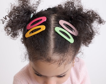 Sierra Glossy Snap Hair Clips, No-Slip Clips for Fine Toddler Hair