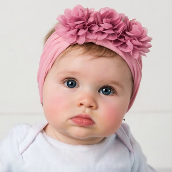 Baby Girl Headbands Baby Girl Newborn Bows Infant Hair Accessories Elastic  Turban Baby Girl Hair Ties Plain Color