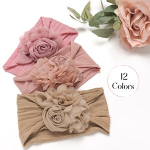 Baby Girl Headband, Newborn Headband, Baby Girl Bows, Nylon Baby Headbands, Toddler Hair Bows, Stretchy Infant Headband, Baby Bow Headband