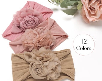 Baby Girl Headband, Newborn Headband, Baby Girl Bows, Nylon Baby Headbands, Toddler Hair Bows, Stretchy Infant Headband, Baby Bow Headband