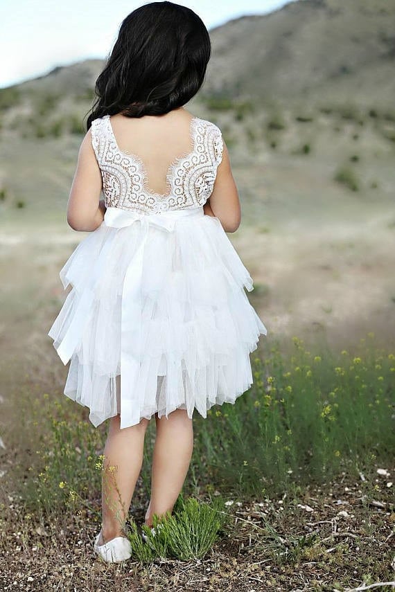 white lace girls dresses