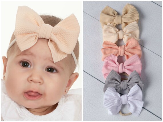 baby nylon bow headbands