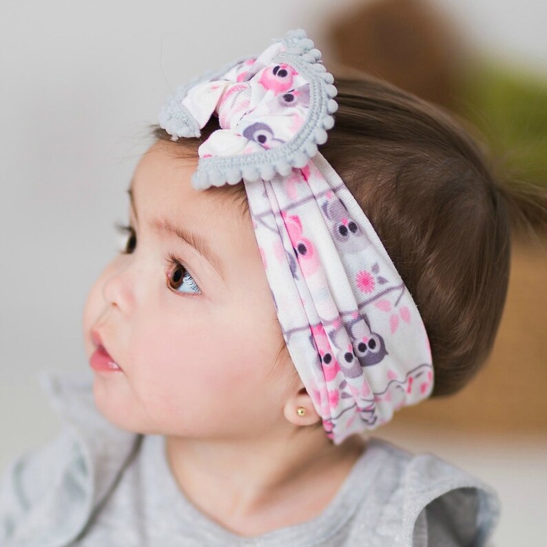 Big bow baby headwrap,Baby Headband,Baby Nylon Headbands ONE SIZE FITS All Baby headbands Nylon headbands,Nylon Top Knot Bow Head wrap