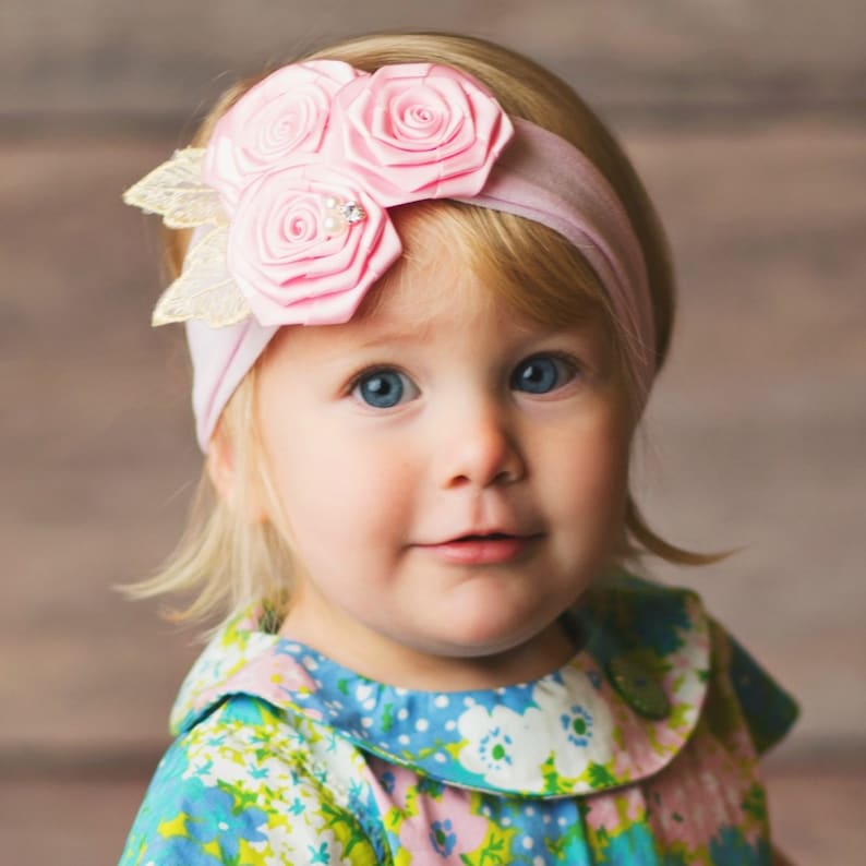 ONE SIZE Fits ALL Nylon Baby Headbands Flower Baby Girl - Etsy