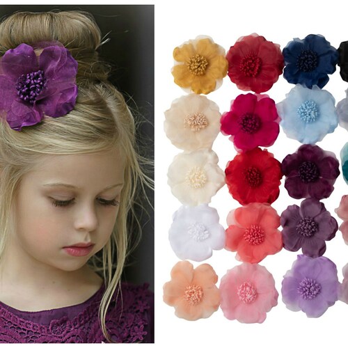 High Quality Red Headband Hairbands faux Leather Big 4 inch Flower For Kids Girl 