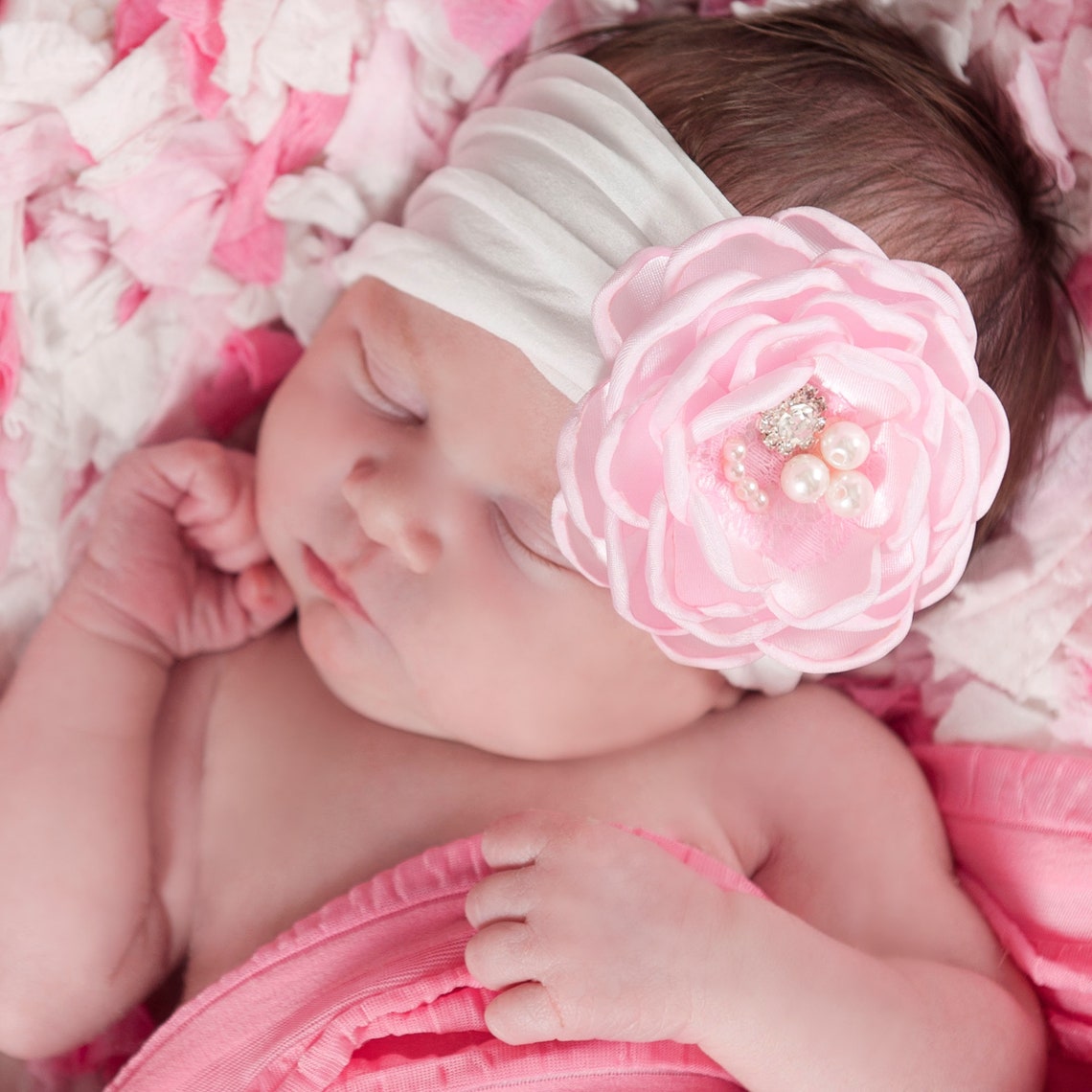 White Baby Headband Baby toddler headbands Nylon headband Etsy