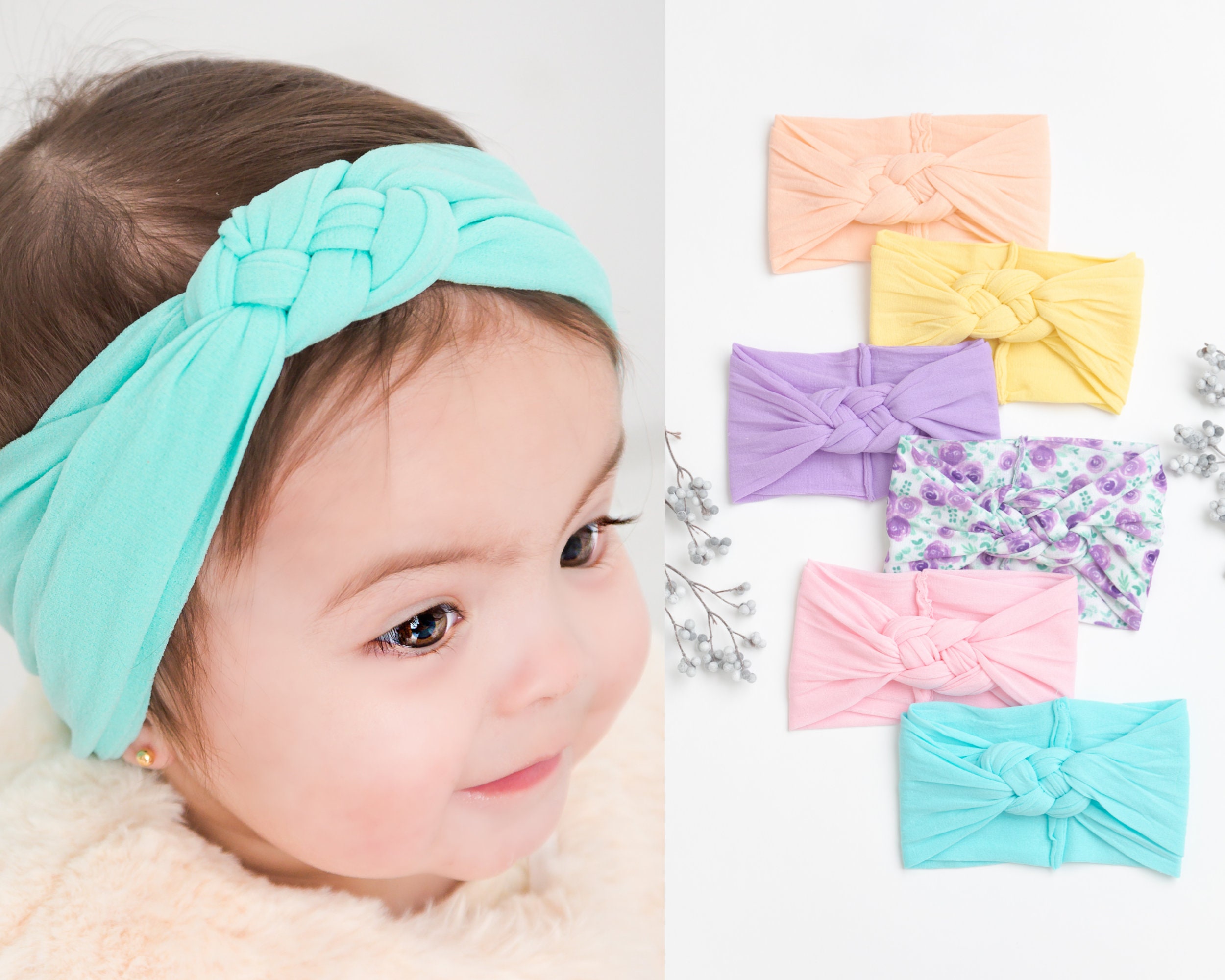 One size fits all headbands Wide Nylon Baby Headband Pick Color Sailor
