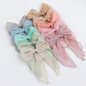 Baby Girl Hair Bows, Big Hair Bow Clip, Girls Hair Bows, Baby Bow Headband, Toddler Hair Bows, Long Tail Fable Hair Bows, Big Fable Bows