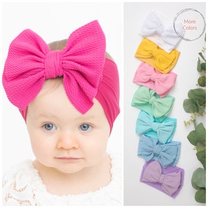 Big Bow Baby Headband, Baby Girl Bows, Newborn Baby Headbands, Baby Head Wraps, Toddler Headband, Big Bow Headbands, Baby Bows, LOLA Bow