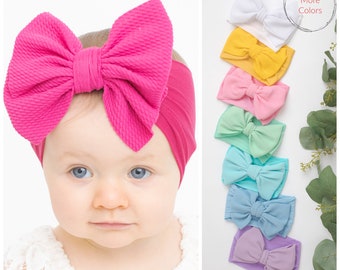 Big Bow Baby Headband, Baby Girl Bows, Newborn Baby Headbands, Baby Head Wraps, Toddler Headband, Big Bow Headbands, Baby Bows, LOLA Bow