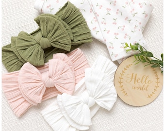 Baby Girl Headband, Baby Headband, Baby Hair Bows, Newborn Headband, Baby Turban Headband, Baby Girl Hair Bows, Big Bow Headband, Baby Gift