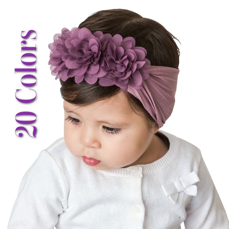Pick Color Nylon Baby Headband Nylon Baby Headbands FLOWER Etsy