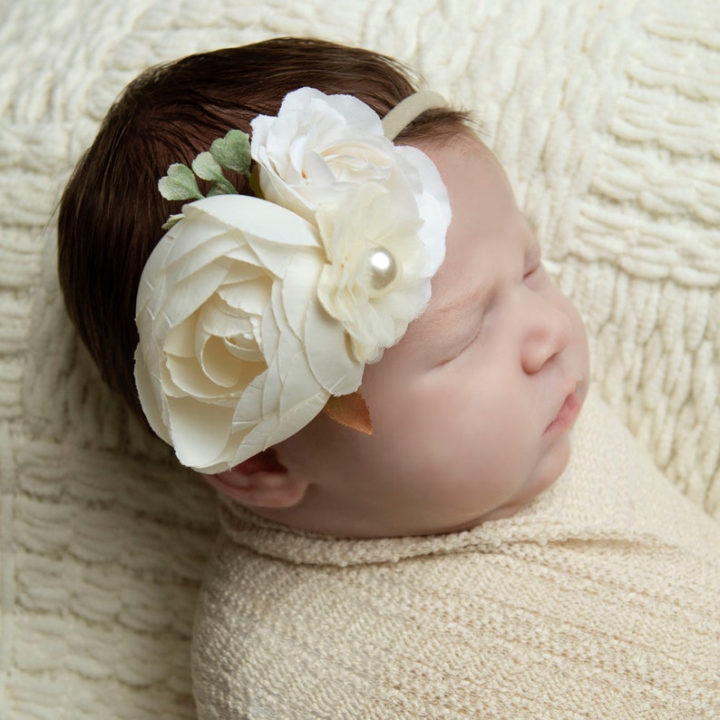 25 Styles Baby girl headband, floral nylon headband, flower crown headband, Baby headbands,Newborn headband, Infant Headband,Hair bows image 10