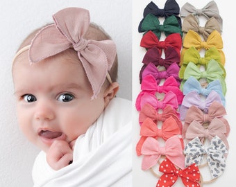 baby headbands, nylon headbands, Baby bow headband, infant headband, newborn headband, baby girl headbands, baby nylon headbands, DANA bows