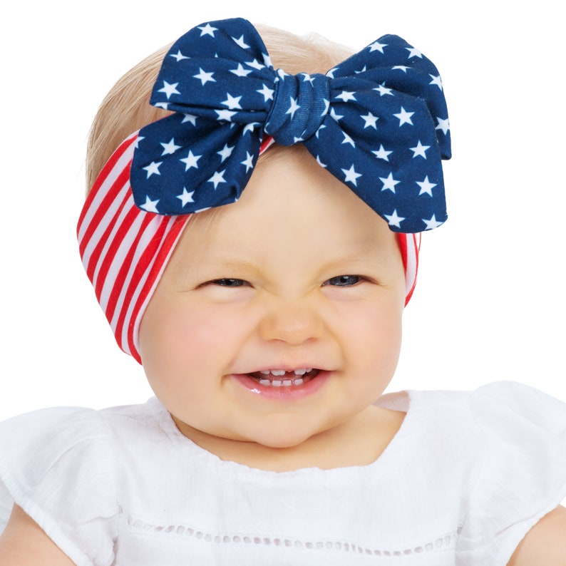 July 4th Girls Nylon Headband July 4th Baby Headband Girls Etsy