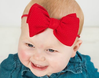 baby headbands, nylon headbands, mini bow headband, infant headband, newborn headband, baby girl headbands, baby nylon headbands,Double LULU