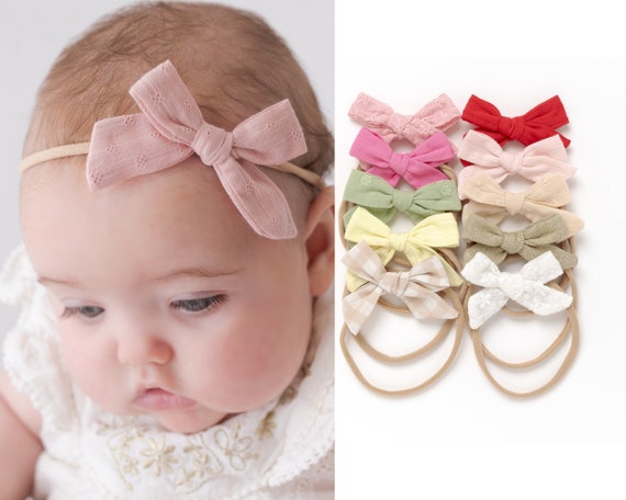 SET 10 Baby Headbands Baby Girl Bows Little Girl Bows Baby Hair