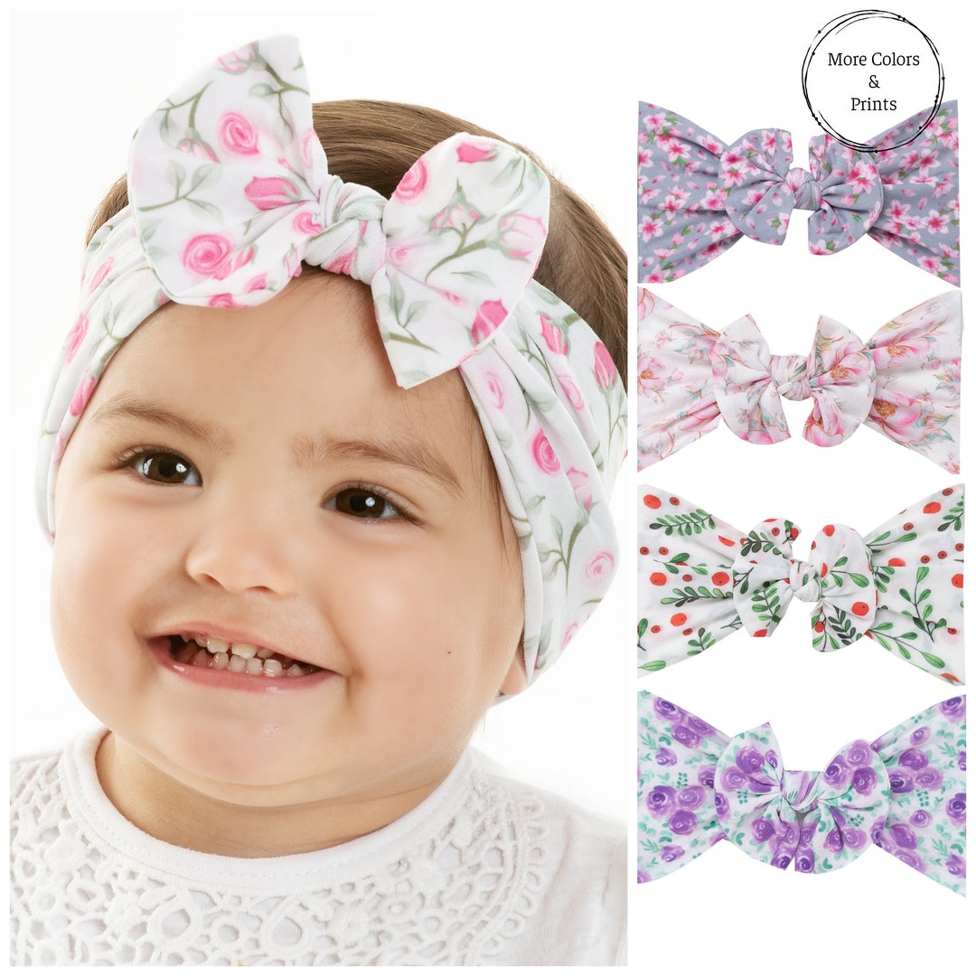 Baby Headbands TOP KNOT Baby Headband Newborn Headbands Etsy