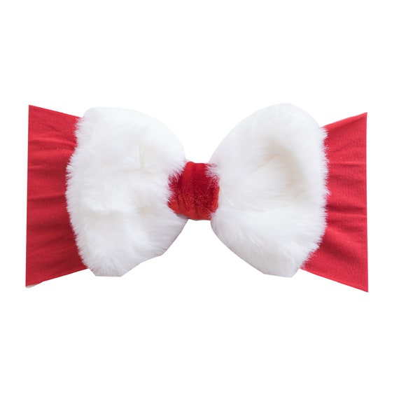 Christmas Baby Headband, Red Baby Girl Christmas Bows