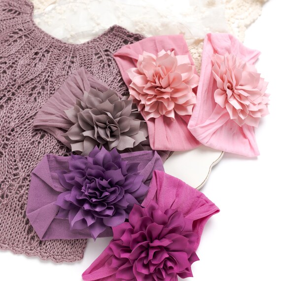 Fascia Per Capelli Neonata: 3 Pezzi In Nylon Con Fiocco - Morbida Ed Elastica, Accessorio Baby