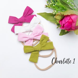 Baby Headband SET, Baby Girl Bow set, Newborn Headbands, Infant Bows, Baby Girl Bow Set, Toddler Hair Clips, Baby Girl Gift image 5