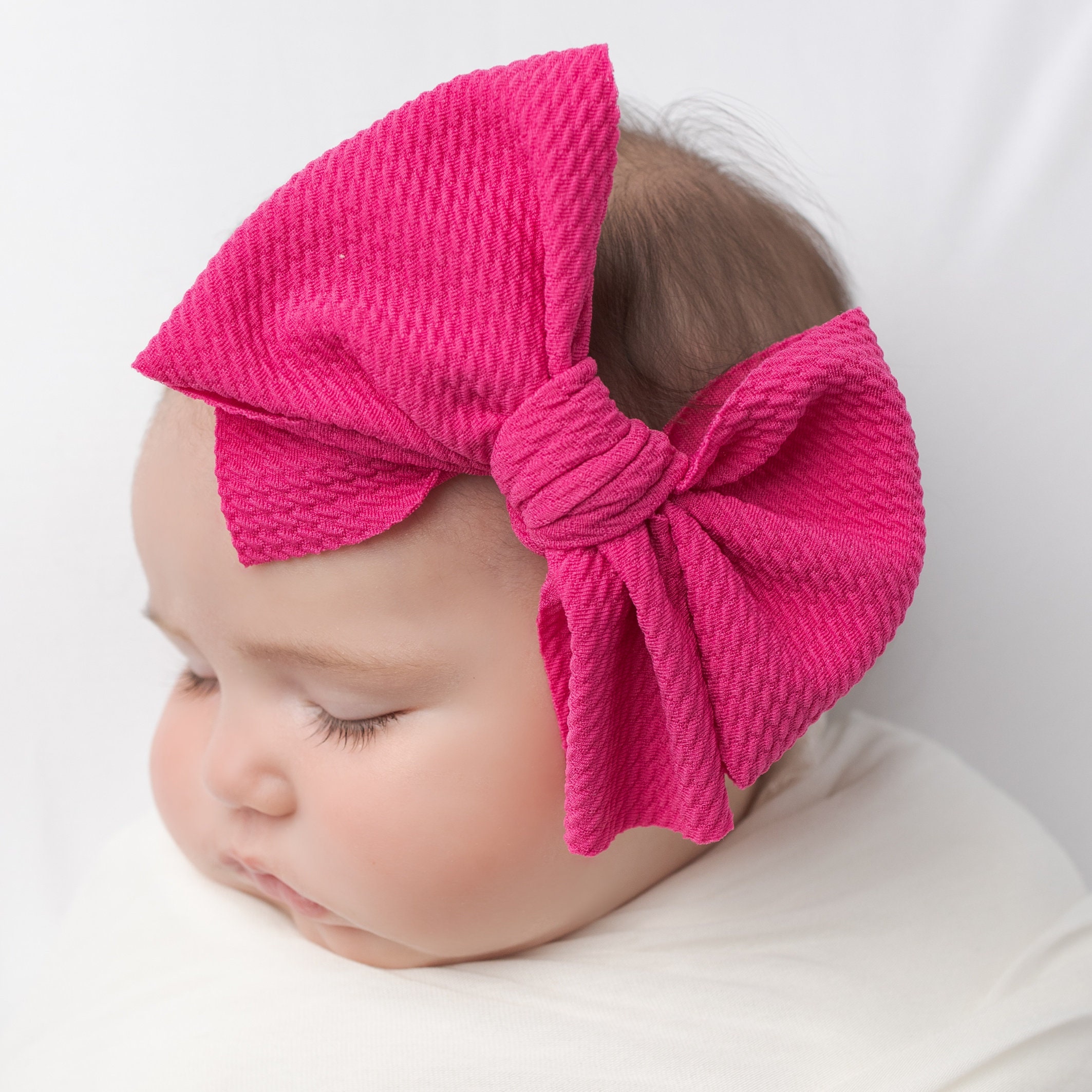 Big Bow Baby Headband Nylon Baby Headbands Newborn Headband Etsy