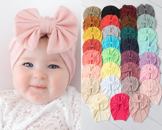 Gorro Turbante Para Niña Y Para Bebe 7 Piezas A Elegir, 15 Colores