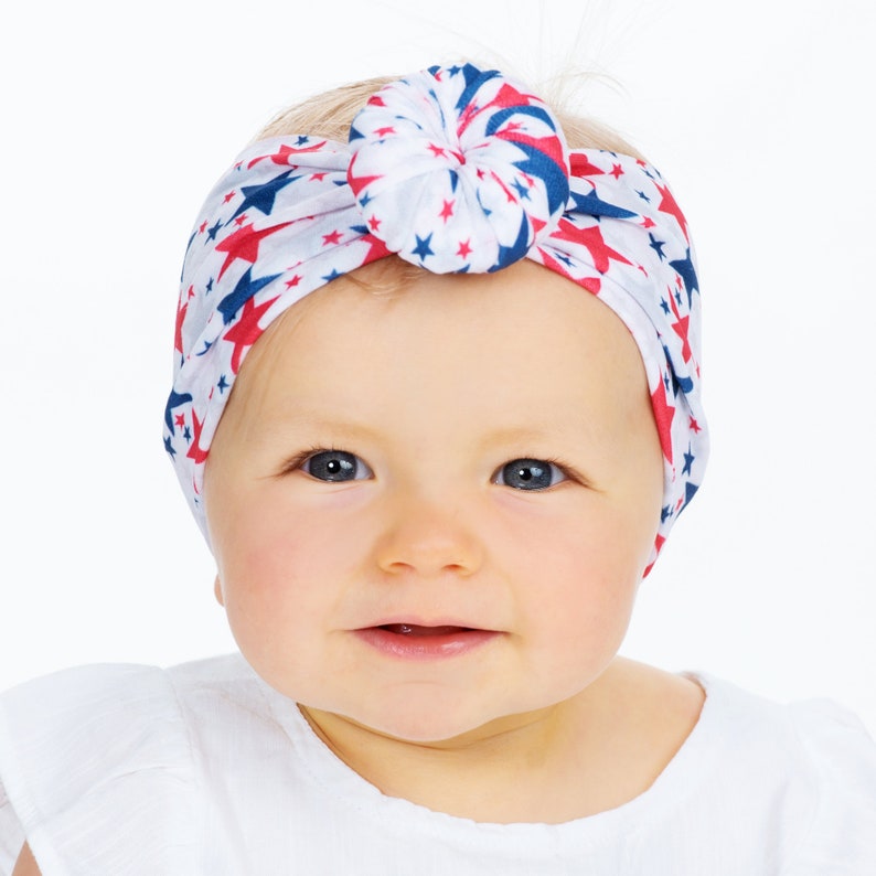 July 4th Girls Nylon Headband July 4th Baby Headband Girls Etsy