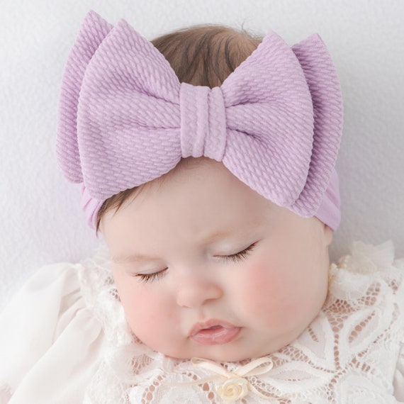 Lot Velvet Bow Baby Girl Headband Newborn Toddler Hairband 6cm Soft Elastic 