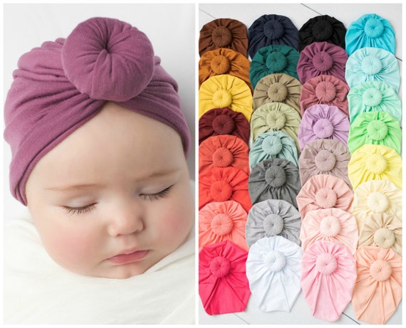 Gorro Turbante Para Niña Y Para Bebe 7 Piezas A Elegir, 15 Colores