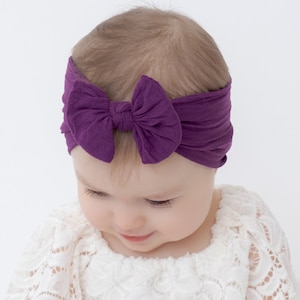 Bow Baby headbands, Baby Girl Headband,Head Wraps,TOP KNOT Baby headband, Pink Bow Headband, Newborn Headbands, Baby Girl Hair Bows HBB