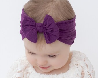 Bow Baby headbands, Baby Girl Headband,Head Wraps,TOP KNOT Baby headband, Pink Bow Headband, Newborn Headbands, Baby Girl Hair Bows HBB