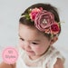 Baby headbands, Baby girl headband,floral nylon headband, flower crown headband, nylon headbands,Newborn headband, Infant Headband,Hair bows 