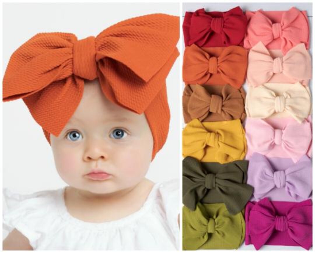Baby Headbands Newborn Headband Skinny Nylon Headband Pink