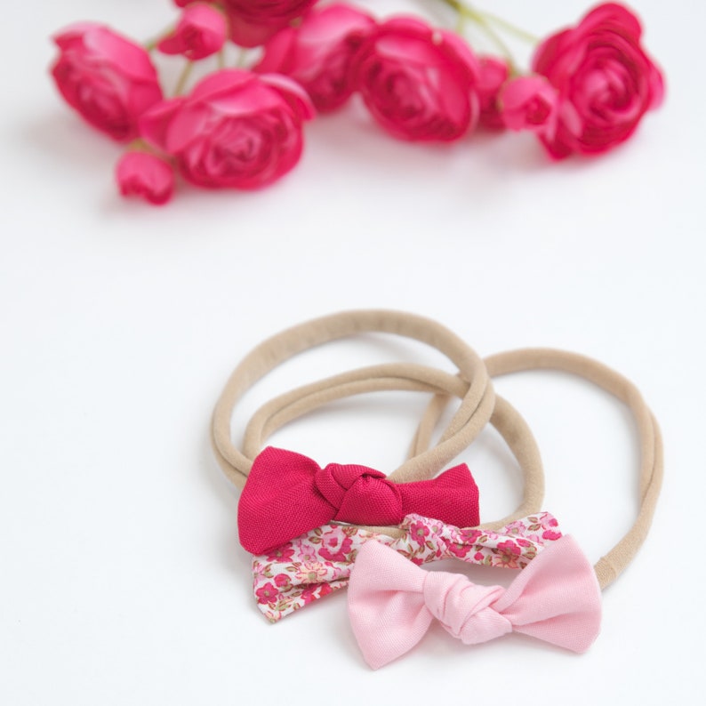 Pink Baby Headband Baby Headbands Nylon Headbands Infant Etsy