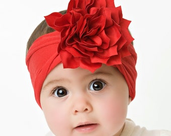 Bébé Fille Infant Toddler Fleur Bandeau Bandeau Turban Gros Noeud Headwrap R